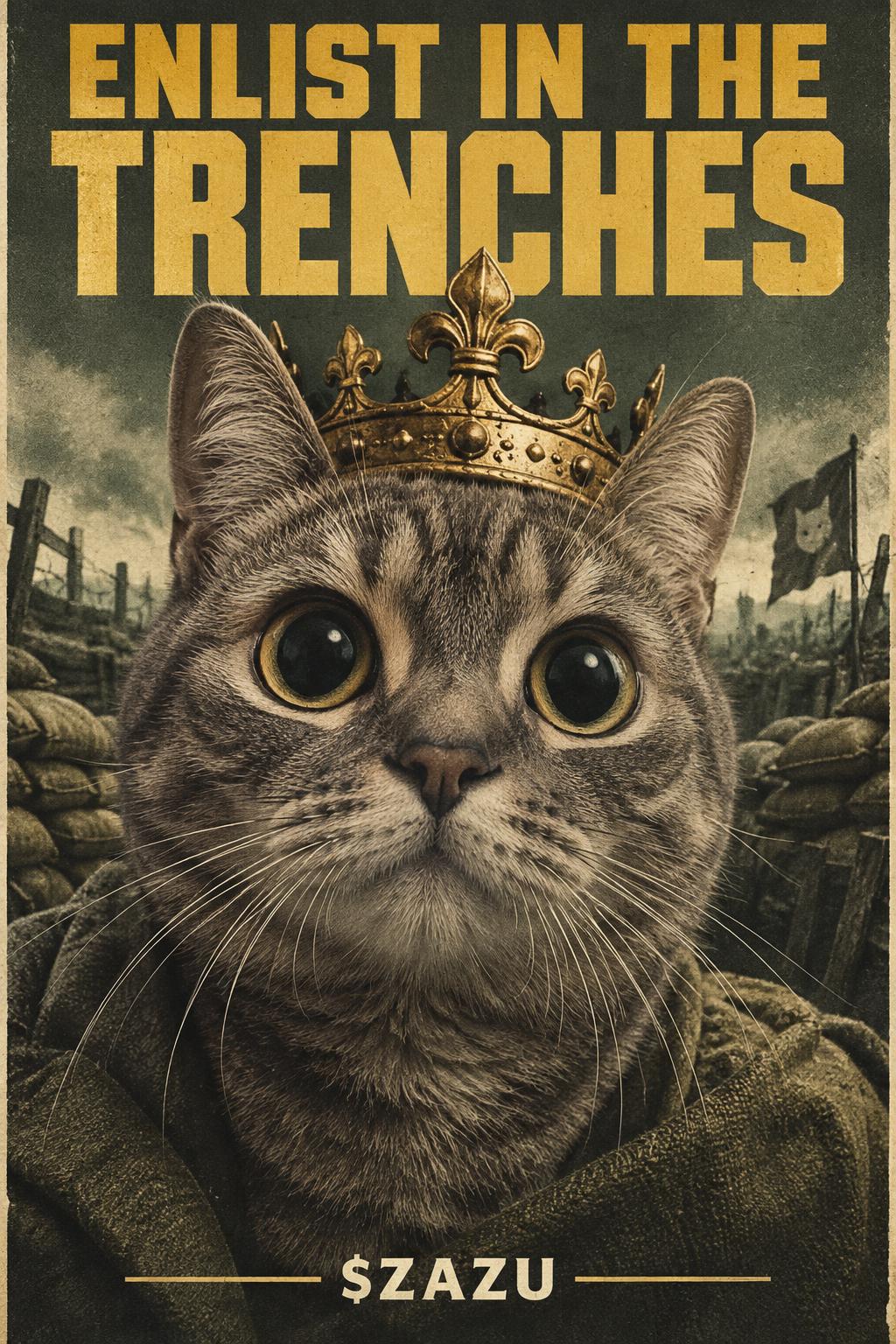Crowned Zazu recruitment poster: Enlist in the trenches